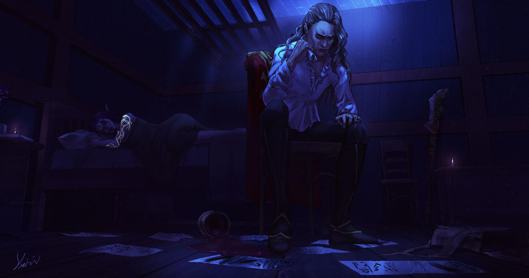 "Beneath the Mask." - Credits: Alena_YHmin.